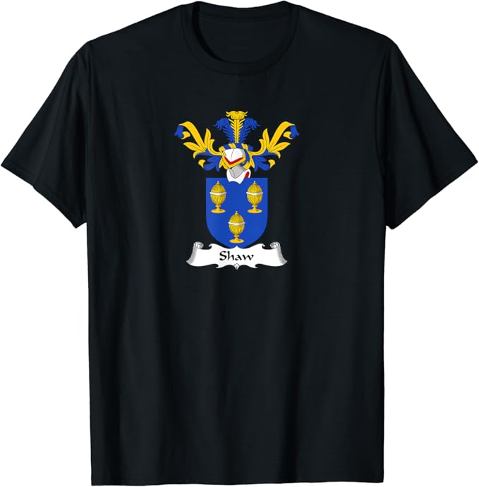 Shaw Coat of Arms Family Crest TShirt Clothing, Shoes & Jewelry